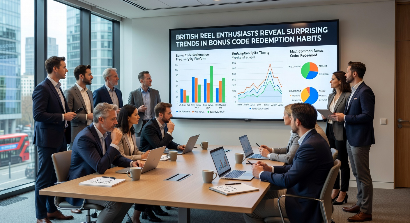 Data charts and graphs displaying bonus code redemption statistics across different UK regions in 2026