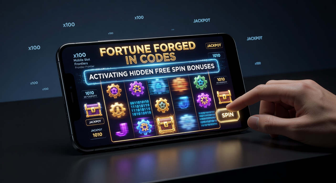 Close-up of a smartphone interface showing code-activated free spins in action on a vibrant mobile slot game, with cascading wins and bonus meters filling up