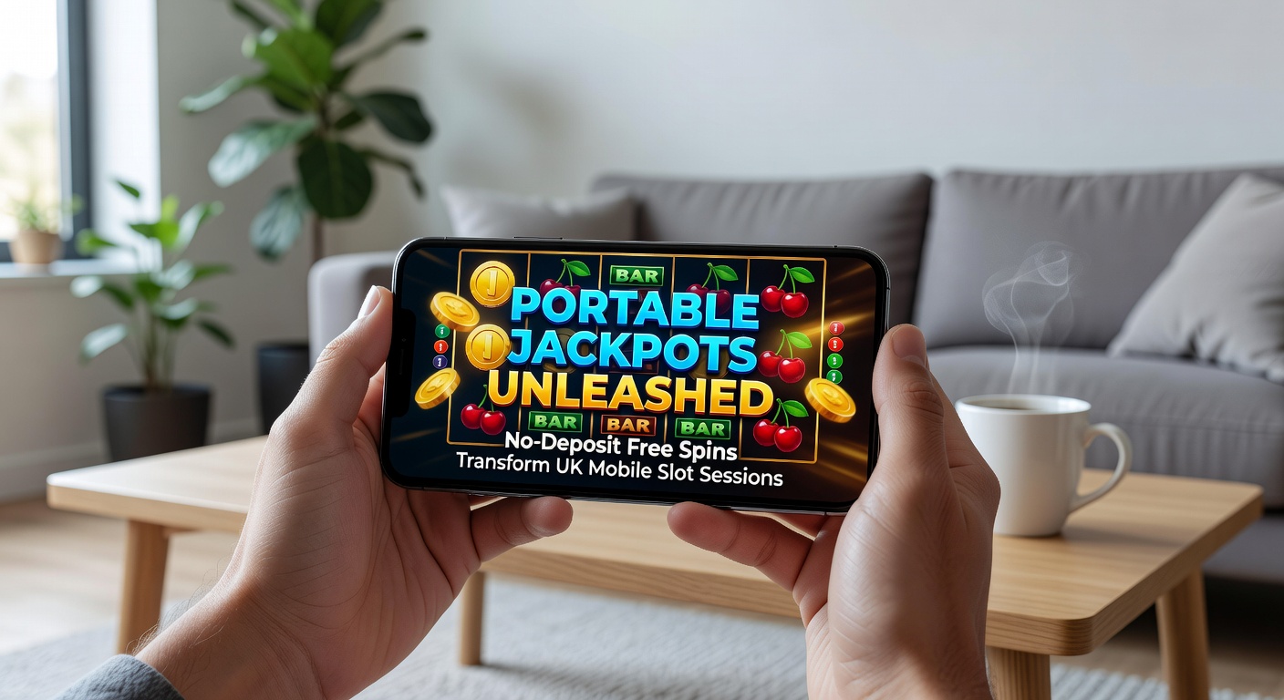 Dynamic infographic showing UK mobile slot jackpot growth chart from 2025 to March 2026, with no-deposit spin icons overlayed on rising bars