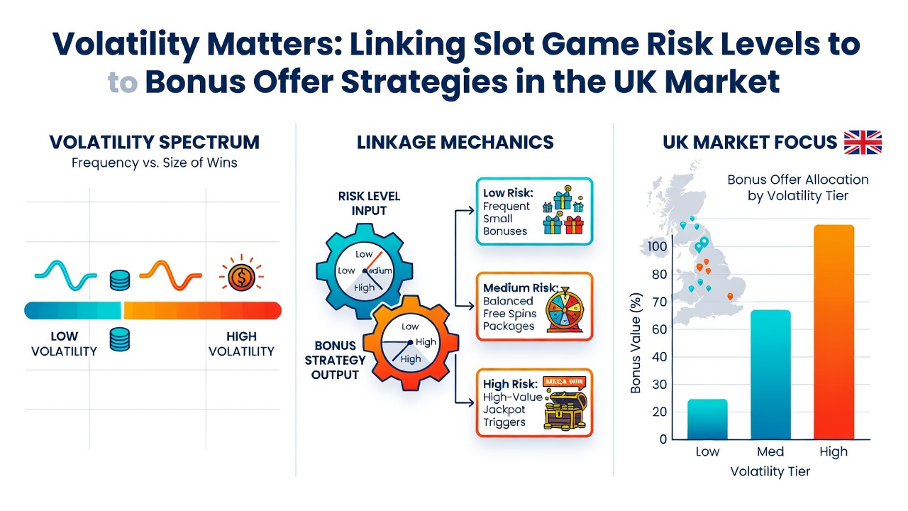 Mobile slot interface displaying volatility indicators next to active bonus offers on a UK casino platform